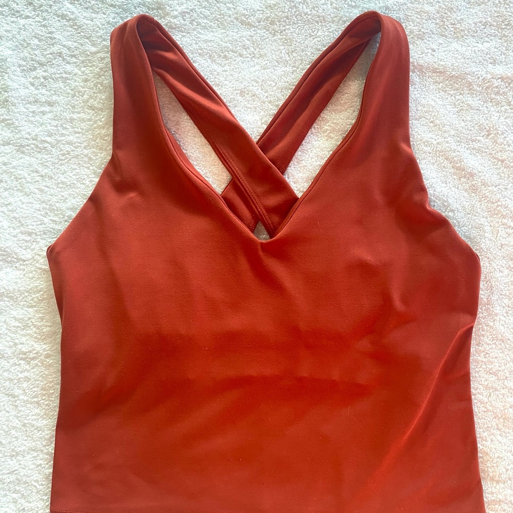 Girlfriend Collective lava Zoe Superstretch Tank, size M
